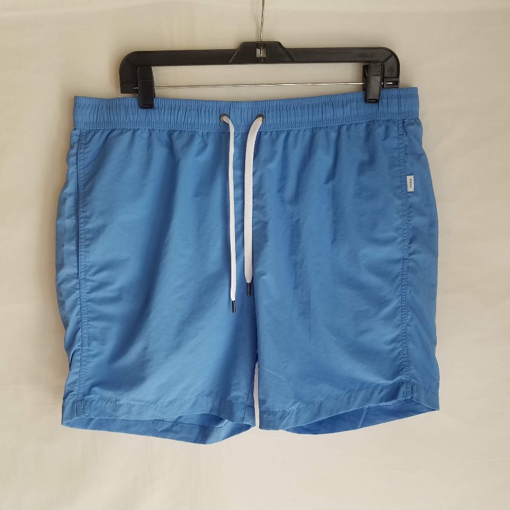 Onia The Charles Blue Lined Swim Trunks 7" Inseam Men's Size XL